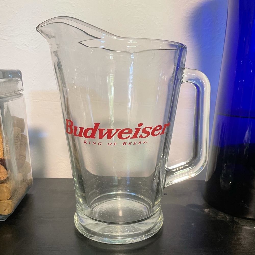 Vintage Budweiser Glass 60oz Pitcher